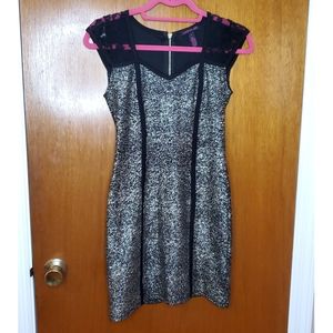 Black & Metallic Mini Dress